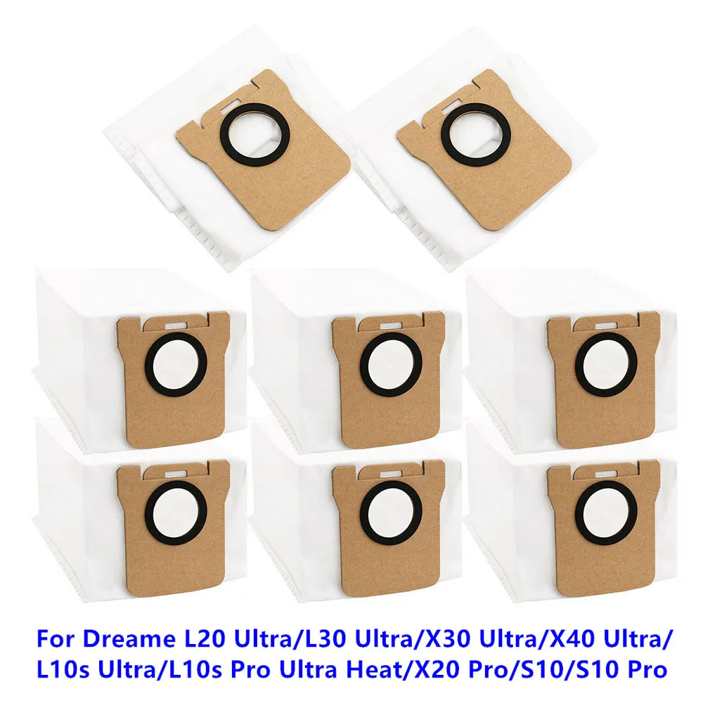 8PCS Dust Bags For Dreame L10sUltra/L20Ultra/L30Ultra/X30Ultra/X40Ultra/X20Pro/S10/S10Pro Robot Vacuum Cleaner Parts