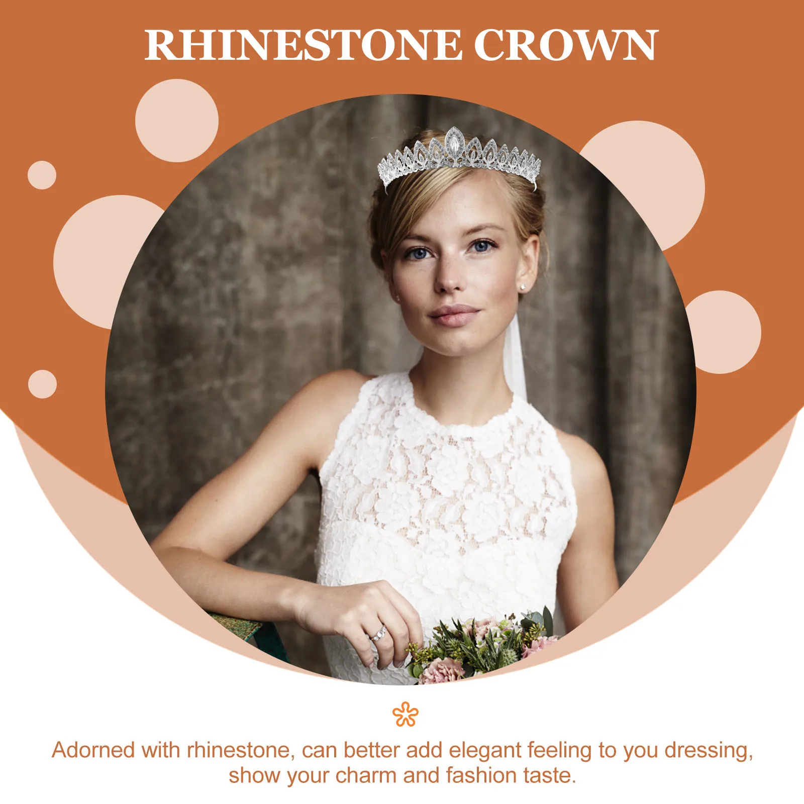 

Rhinestone Crown Hair Accessory Bridal Headpiece for Women Accessories Alloy Bride Princess Rhinestones