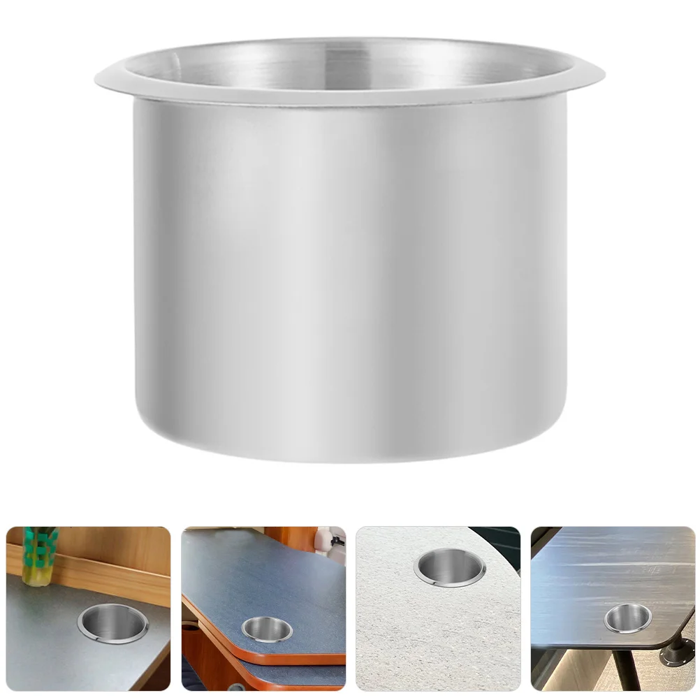 

1pcs Recessed Stainless Steel Cup Holder For Boat Rv Yacht Drop-In Drink Holder For Car Truck Outdoor Marine Grade Durable