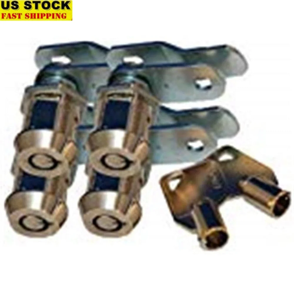 

High Security Baggage Door Locks Set of 4 Adjustable with Straight Offset Cams Includes 2 Keys RV Enthusiasts