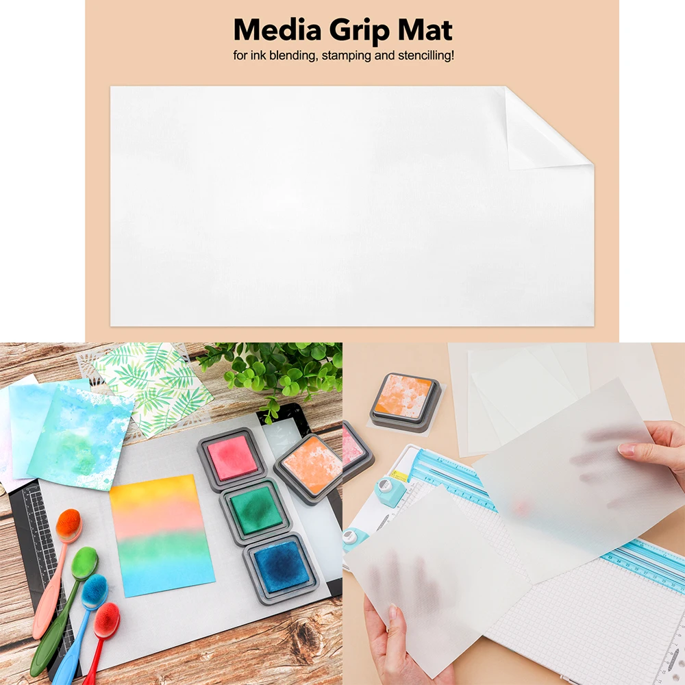 Creative Cuttable Large Media Grip Mat Heat Resistant Non-Slip Craft Mat Smooth Mat for Ink Blending Stamping Stenciling 1Mx50cm