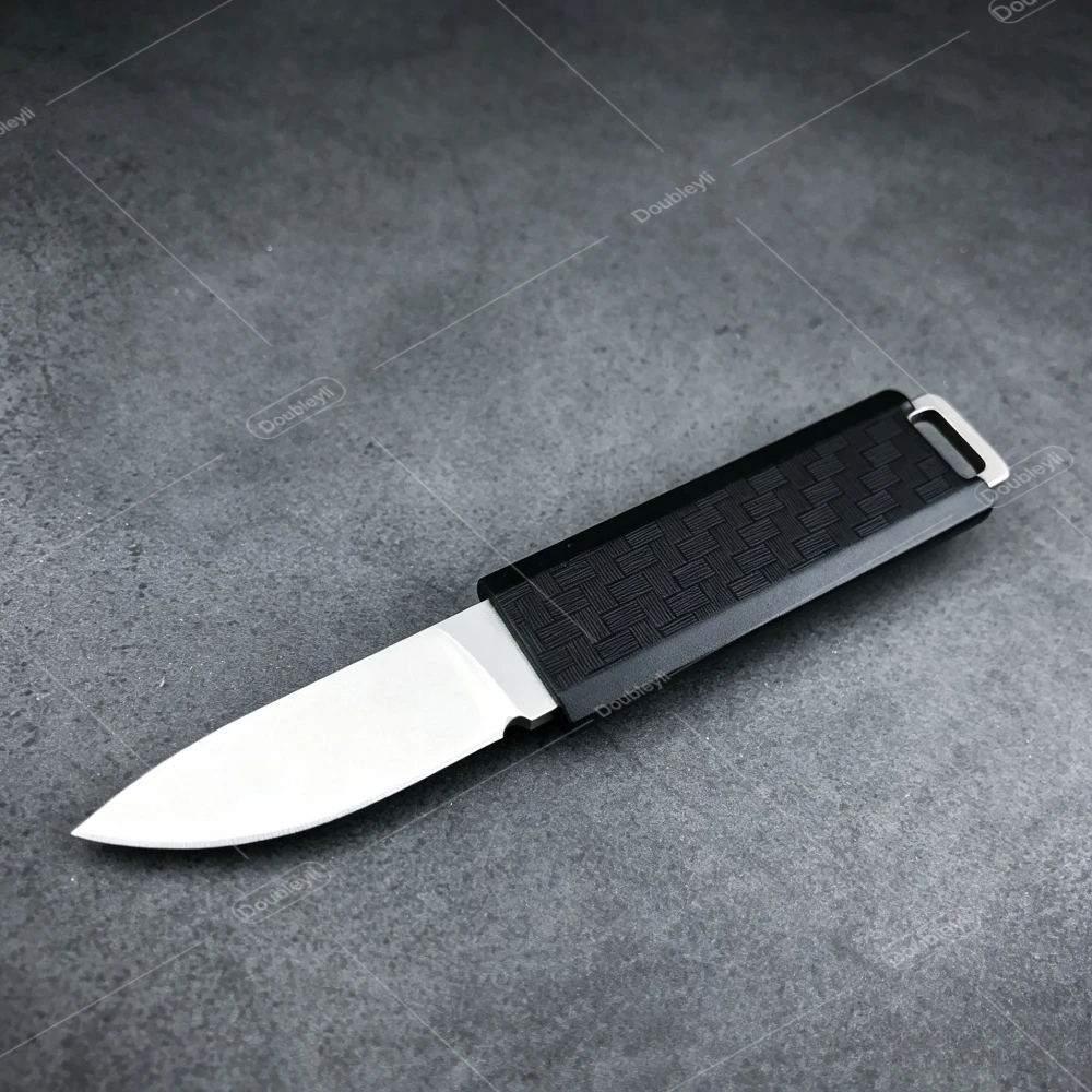 Utility Portable Outdoor Slicing Peeling Pocket Knife Every Day Carry Straight Knife with Sheath Fishing Tool Nylon Fiber Handle