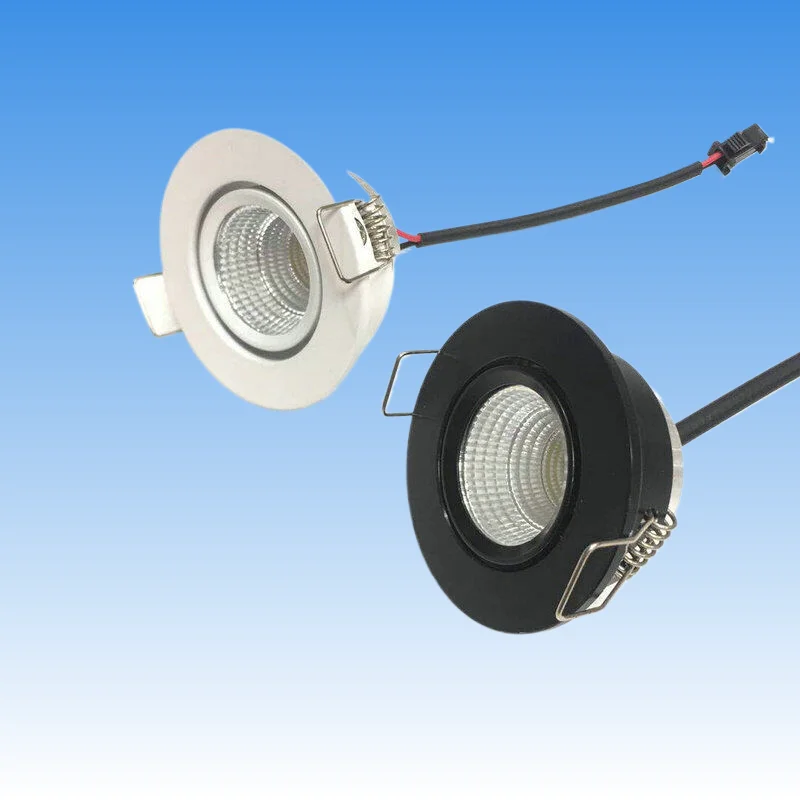 Mini Spot Lumineux LED Blanc Chaud de 3W, 110V, 220V, 12V DC, 20 Pièces