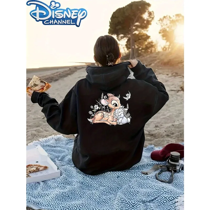 ديزني بامبي مطبوعة سستة هوديي الخريف/الشتاء جديد الثقيلة عارضة الرجال والنساء ملابس خارجية الشارع الشهير #2