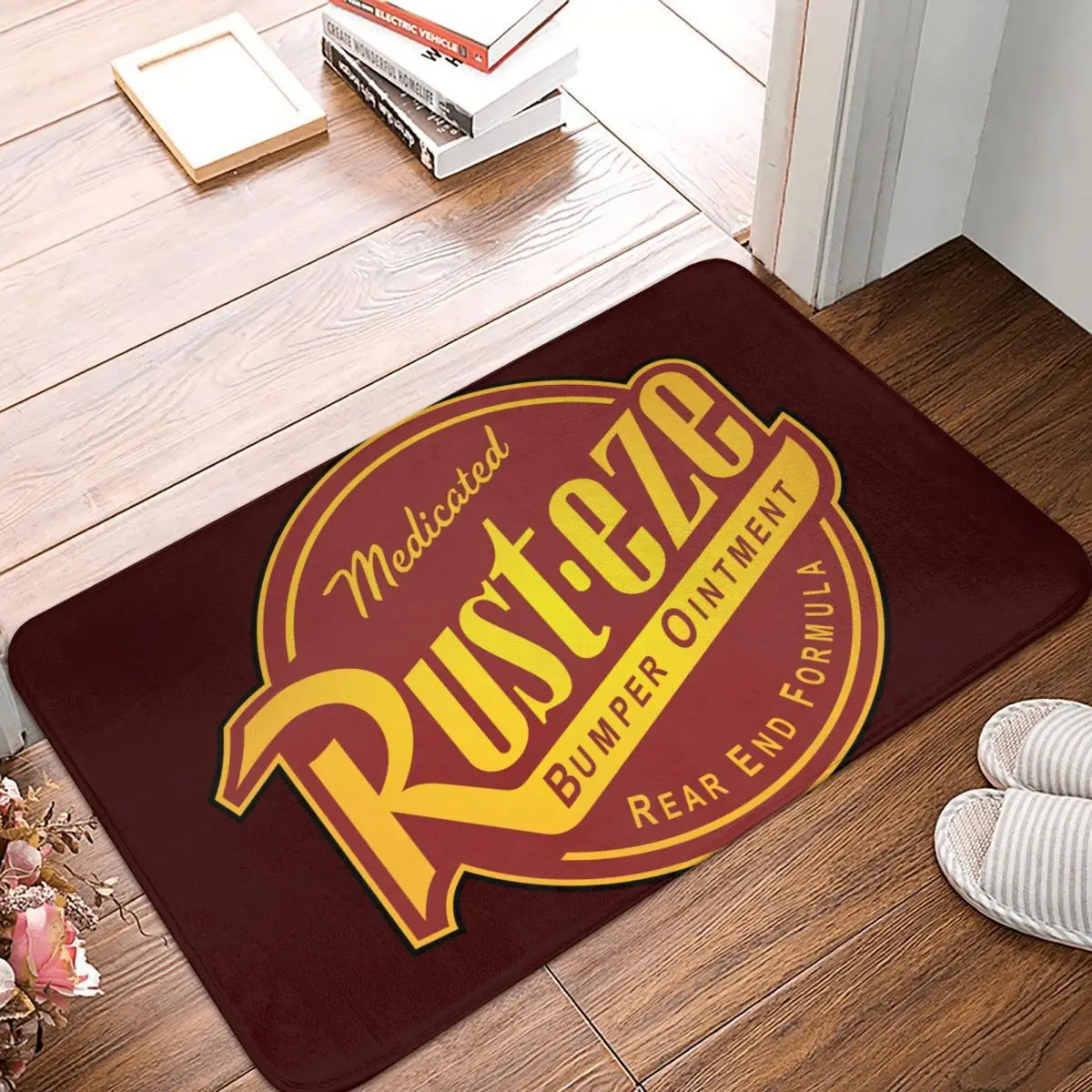 Tapis de cuisine avec logo Rust-Eze Doorvirus, décoration de la maison, extérieur