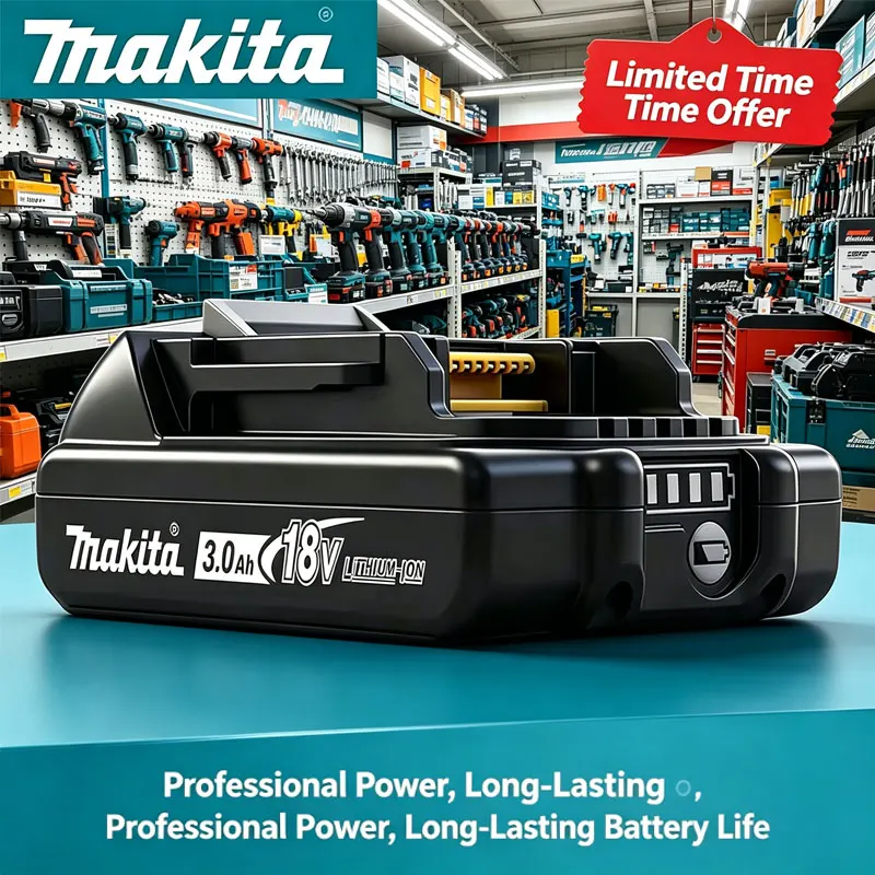 

Makita 18V 3.0Ah BL1830B-3 Rechargeable Battery For Makita BL1830 BL1830B BL1840 BL1840B BL1850 BL1850B Power Tools
