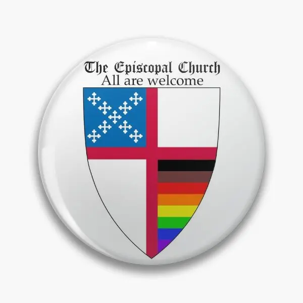 Episcopal Church Shield With 8 Colours R  Soft Button Pin Lover Jewelry Brooch Metal Cartoon Badge Lapel Pin Cute Gift Fashion