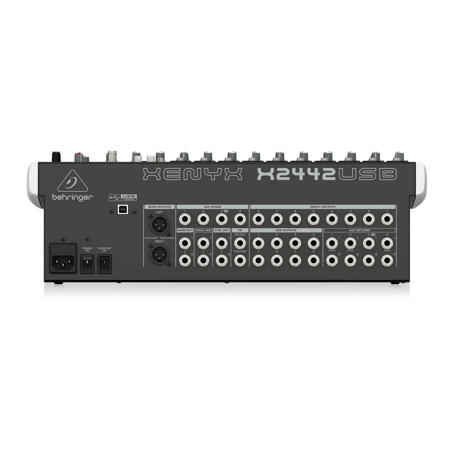 Behringer Xenyx X2442USB خلاط تناظري نظام Stage Pa جهاز مزج استوديو ذو 24 قناة مع واجهة USB/الصوت وتأثيرات