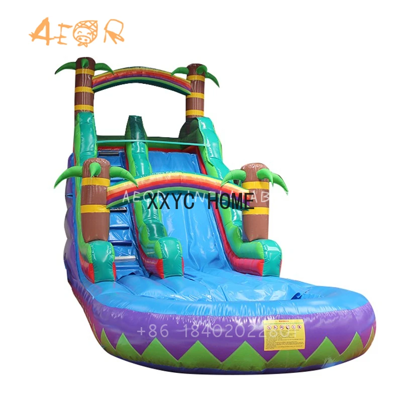 Wholesale commercial large inflatable water slide with pool China cheap adult waterslide bounce house slip slide for sale