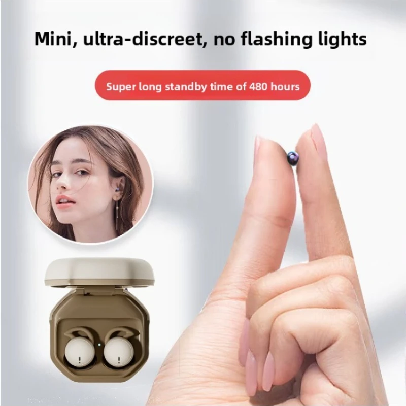 2026 AI سماعات أذن لاسلكية صغيرة للنوم إلغاء الضوضاء للنوم الجانبي سماعات بلوتوث صغيرة مريحة غير مرئية