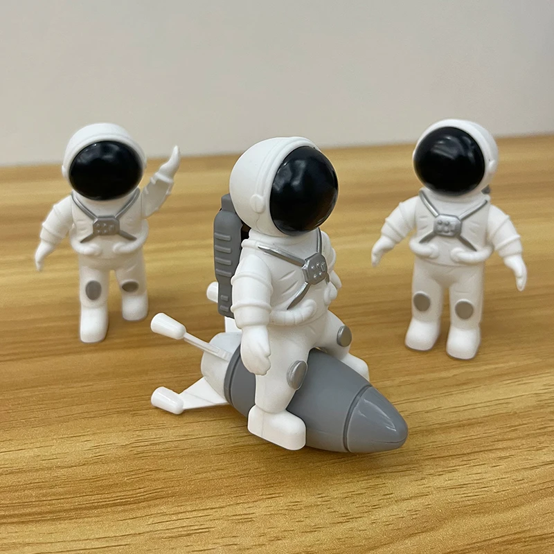 1pcs Rocket+1pcs Launch Station+3pcs Astronaut (Capable of Launching Rockets), CHILDREN\'S Astronaut Spacecraft Model Toy