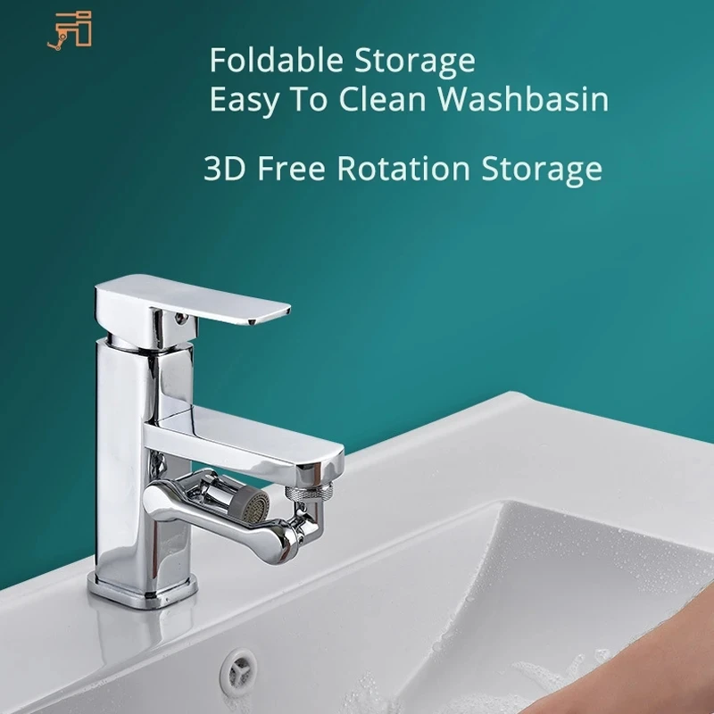 Copper Universal Rotatable Faucet Dual Mode 1080° Rotary Faucet Washbasin Tap Kitchen Extender Splash Robot Arm Faucet Adaptor