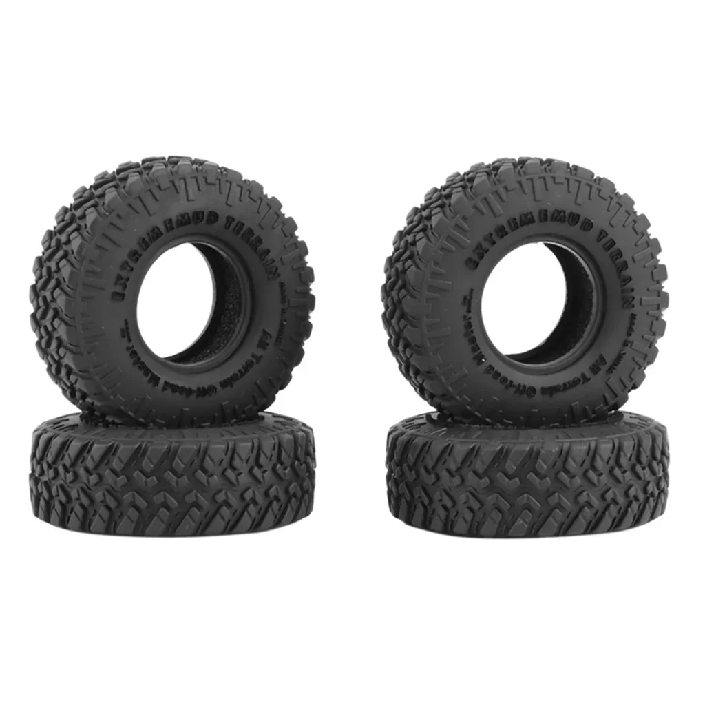 

4PCS 1.0" Soft Rubber All Terrain Wheel Tires 50*20/54*23mm for 1/24 RC Crawler Car Axial SCX24 90081 Upgrade Tyres