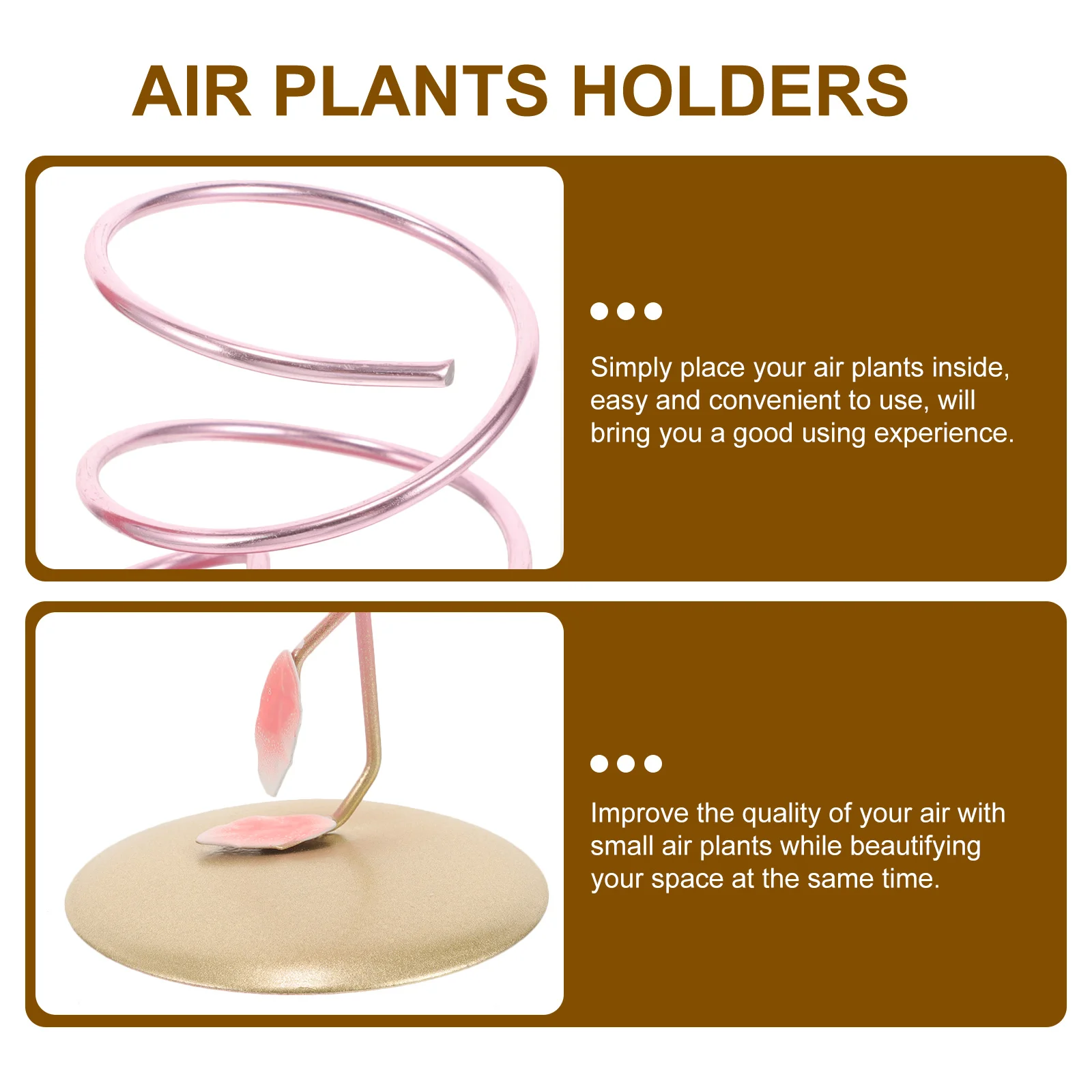 

Air Plant Stand Flamingo Design Resin Tabletop Planter for Home Office Decorative Air Plants Holder with Ventilation Drying Rack