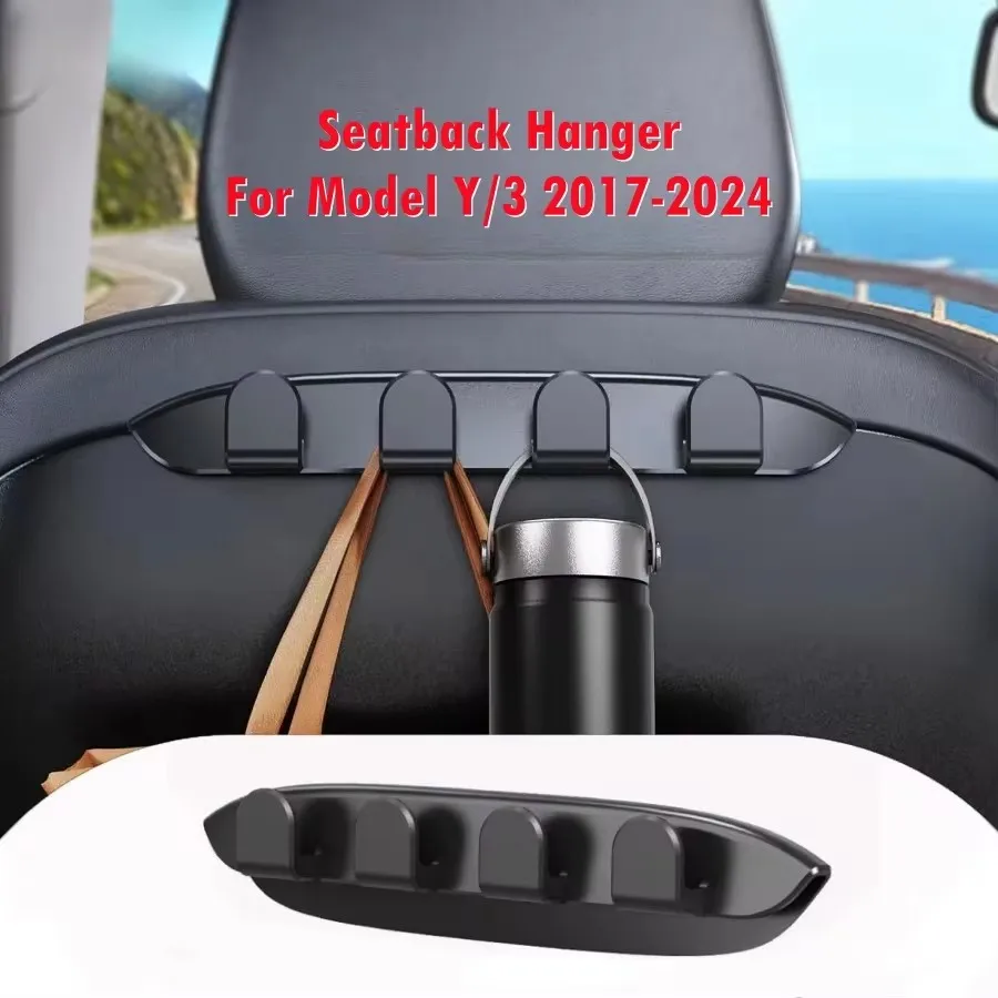 

Seat Backrest Hook for Tesla Model 3 Y S X 2017-2024 Front Seat Hanger Hook Phone Holder Model 3 Highland Car Accessories