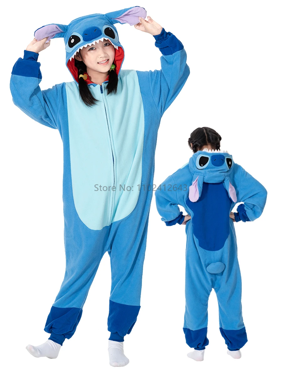 Halloween Onesie For Women Men Adult Child Animal Kigurumis Pyjamas Cartoon Blue Pink Pajama Homewear Cosplay Costume