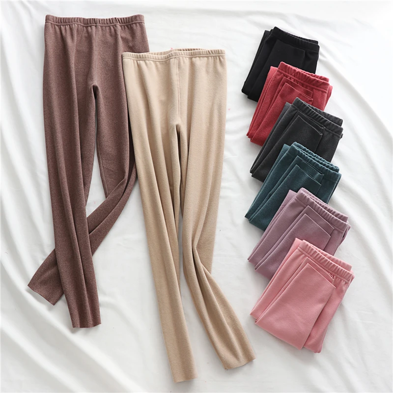 

Thiened Fce женские термобрюки с высокой талией Sl удобные осенне-зимние колготки на хлопковой подкладке нижнее белье брюки