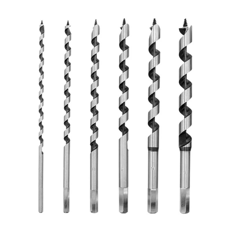 

A63X-Lengthening Woodworking Roller Drill 230Mm Set With Hexagonal Handle Wood Twist Wood Hole Drill 6-Piece Set Durable Easy In