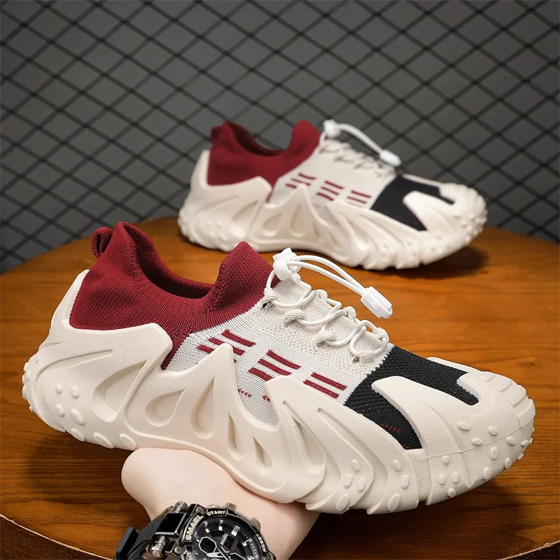 Men's Mesh breathable casual sneakers four seasons new light soft-sole outdoor walking shoes fashion speed running sports shoes