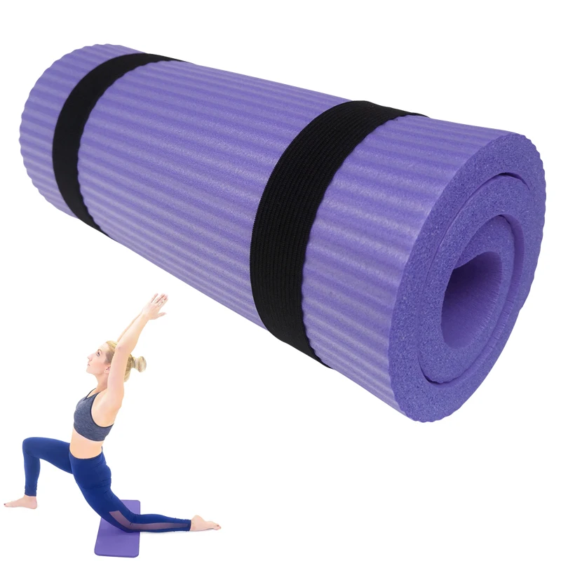 NBR Yogamatte 60 cm x 25 cm x 1,5 cm, Fitnessmatte, bequeme rutschfeste Knie-Ellenbogenschützer, geeignet für Yoga, Pilates, Gymnastik