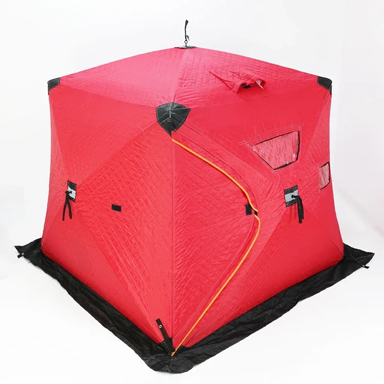 Custom wholesale Camping  4 Person Tents large ice fishing  Blind Winter Outdoor Carp Cube Tent