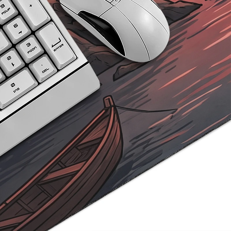 Mouse Pad Gaming Dark Red Moon Shrine XL Large Computer New Mousepad XXL Mechanical Keyboard Pad Soft Office Desktop Mouse Pad