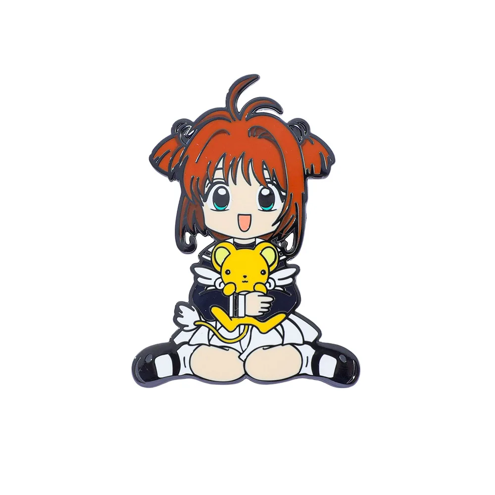 Japanese Anime Cartoon Characters Cardcaptor Sakura Metal Badge Magic Card Girl Sakura Enamel Badge High End Brooch Accessory view 5