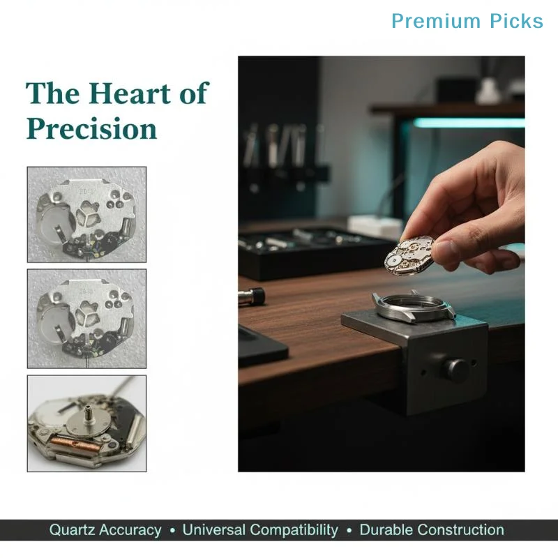 portableUniversal Z618 Quartz Watch Movement Three Hands No Calendar DIY Replacement for Handcrafted Watch Projects