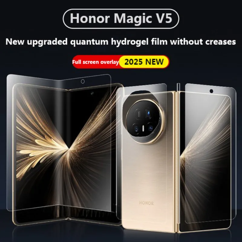 Película de hidrogel de cobertura completa para Honor Magic V5 V3 Vs3 V2 RSR 5G, TPU transparente mate, antihuellas, cubierta completa de hidrogel, no de vidrio