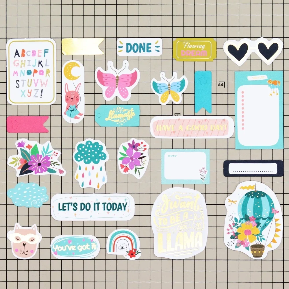 Creative Path 130pcs Sweet Dream Die Cuts Ephemera Sleepy Animals Diecut Paper Cutouts For Scrapbooking Journaling Card Making