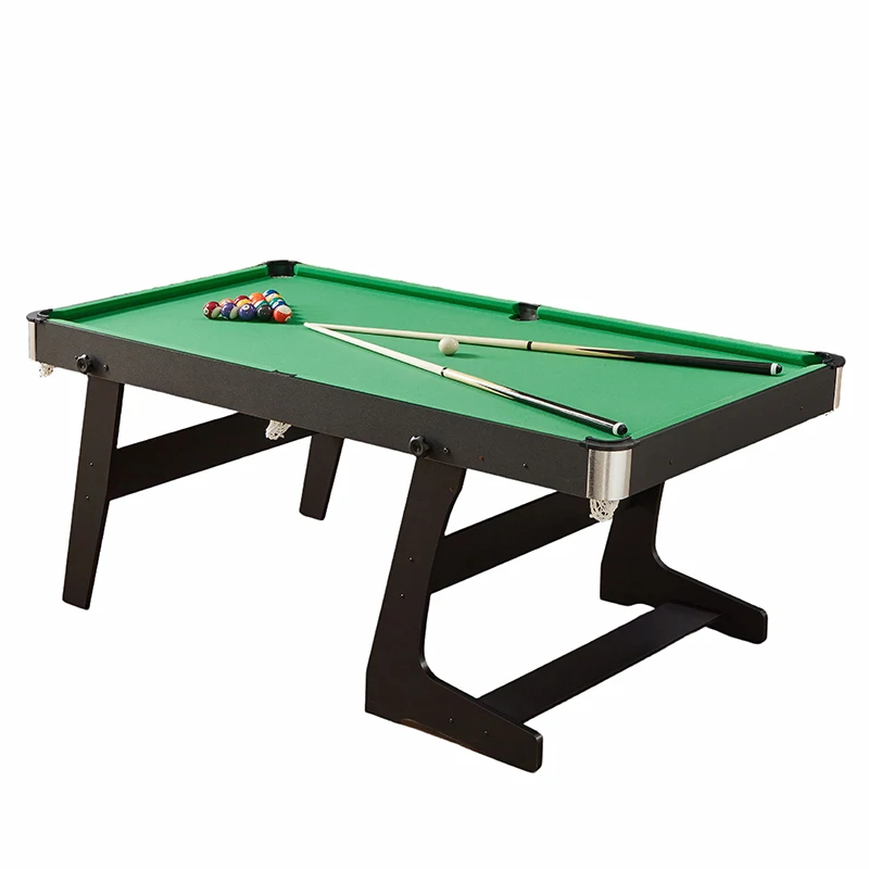 

Affordable 6ft Multifunctional Foldable American Pool Table with Folding Legs for Kids