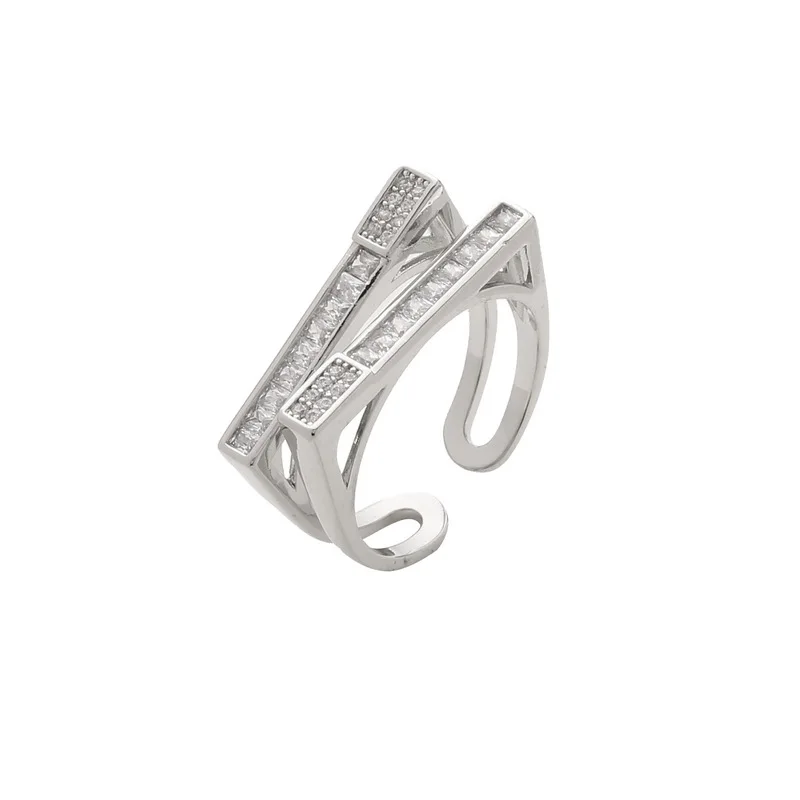 

High-end design sense, niche adjustable zircon ring, personalized ring for women