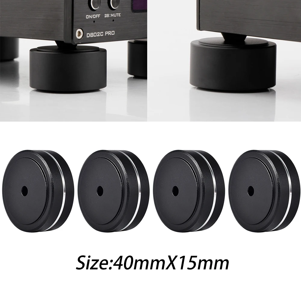 SP4015 HIFIDIY Aluminum Speaker box Spikes Stand Feet Pad Amplifier DAC Decoder Audio Computer rubber buffer Floor Foot Nail