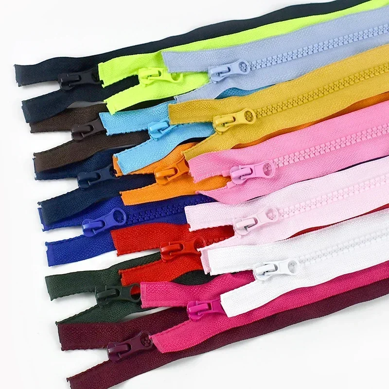 Meetee 3Pcs 5#  Resin Zipper for Sewing Clothes Closures Spare Repair Zippers 40-120cm Open-End Auto Lock Plastic Zip Accessory