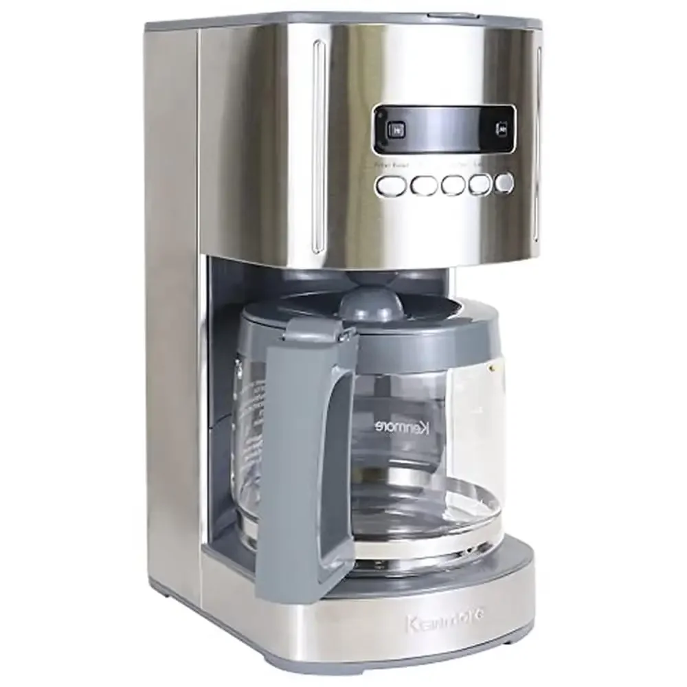 

Kenmore 12 Cup Coffee Maker Programmable Drip Machine Glass Carafe Aroma Control Stainless Steel 1000W