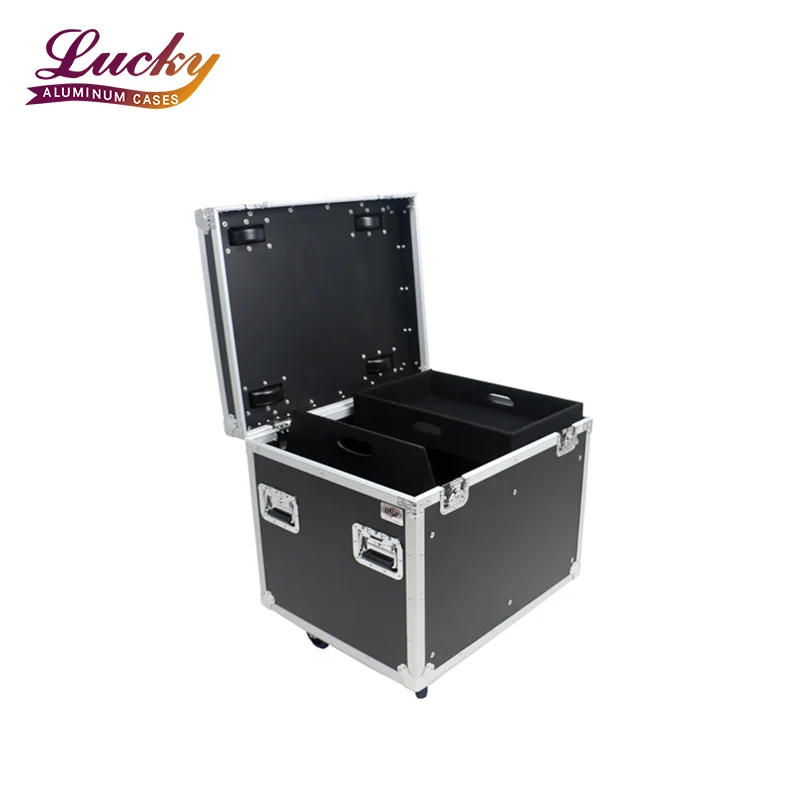 

Универсальный транспортный кейс с разделителями, поддоном и колесами, прочный алюминиевый кейс для оборудования сцены и мероприятий