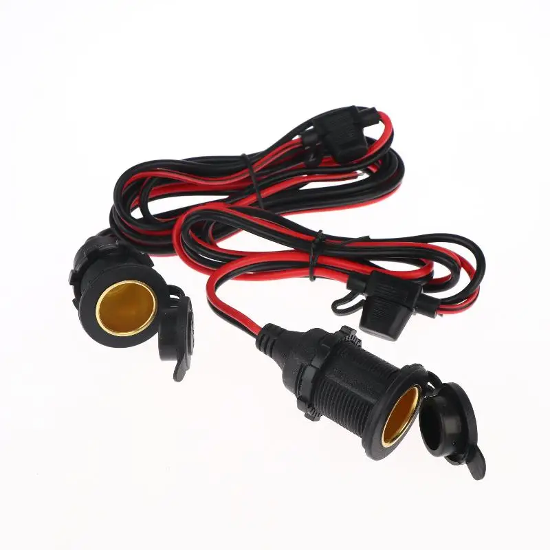 New Sale 1Pcs Car Electric Appliance Socket Car Cigarette Lighter Power Socket 12V-24V DC Female Extension Cord With 20A Fuse