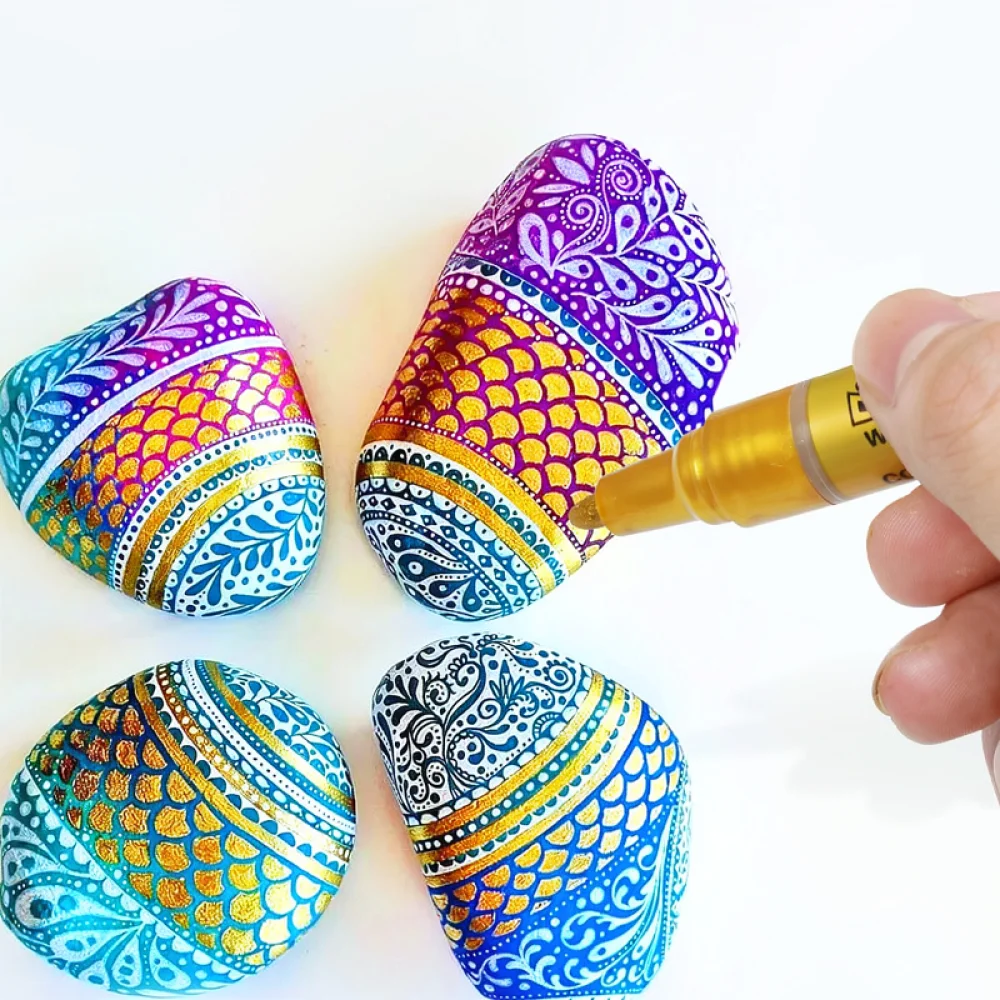 Premium Acrylic Metallic Paint Pens For Model Kit Hand Painted Details Art Sketching Supplies Plastic Wood Surfaces