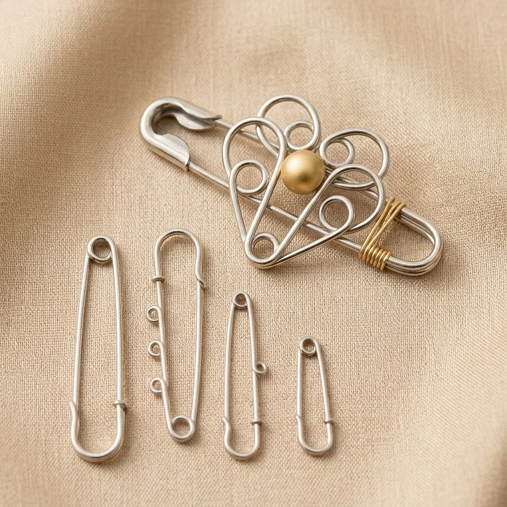 10pcs Large Safety Pins Heavy Duty Safety Pins for DIY Brooch Clothes Leather Canvas Blankets Crafts Skirts Kilts