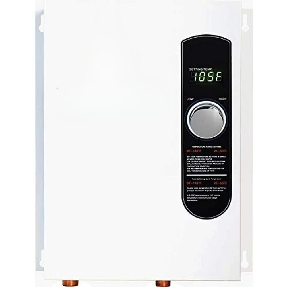 18 Electric Tank less Water Heater, 18 KW at 240 Volts with Patented Self Modulating Technology , 17 x 14 x 3.5, White