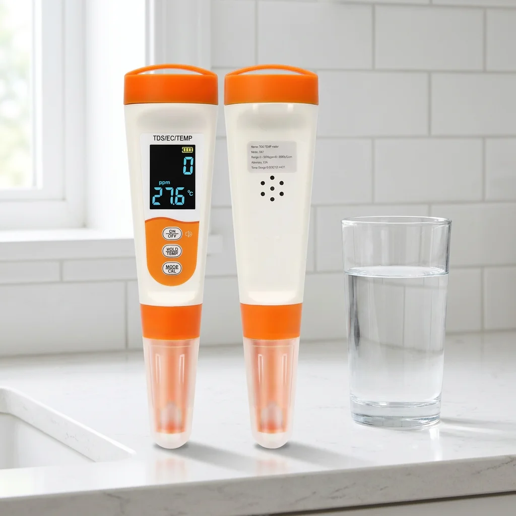 3 in 1 Rechargeable TDS EC TEMP Meter with Voice Function TDS Meter for Drinking Water Swimming Pools Digital Water Tester