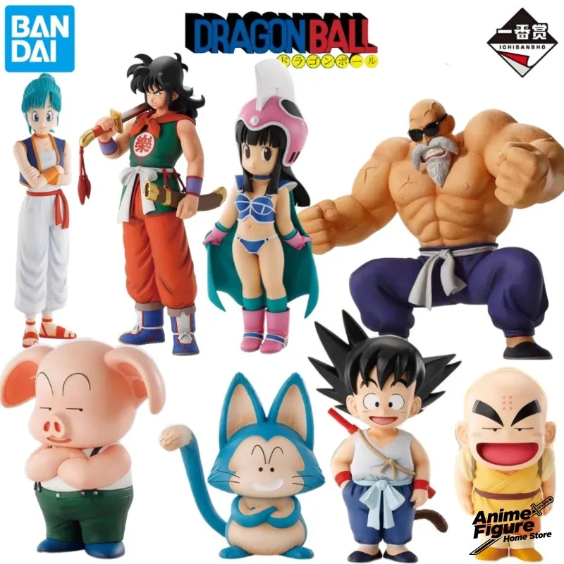 

100%Original in Stock Bandai Dragon Ball Son Goku Krillin Bulma Master Roshi Chichi Anime Character Model Toys Collection Gifts