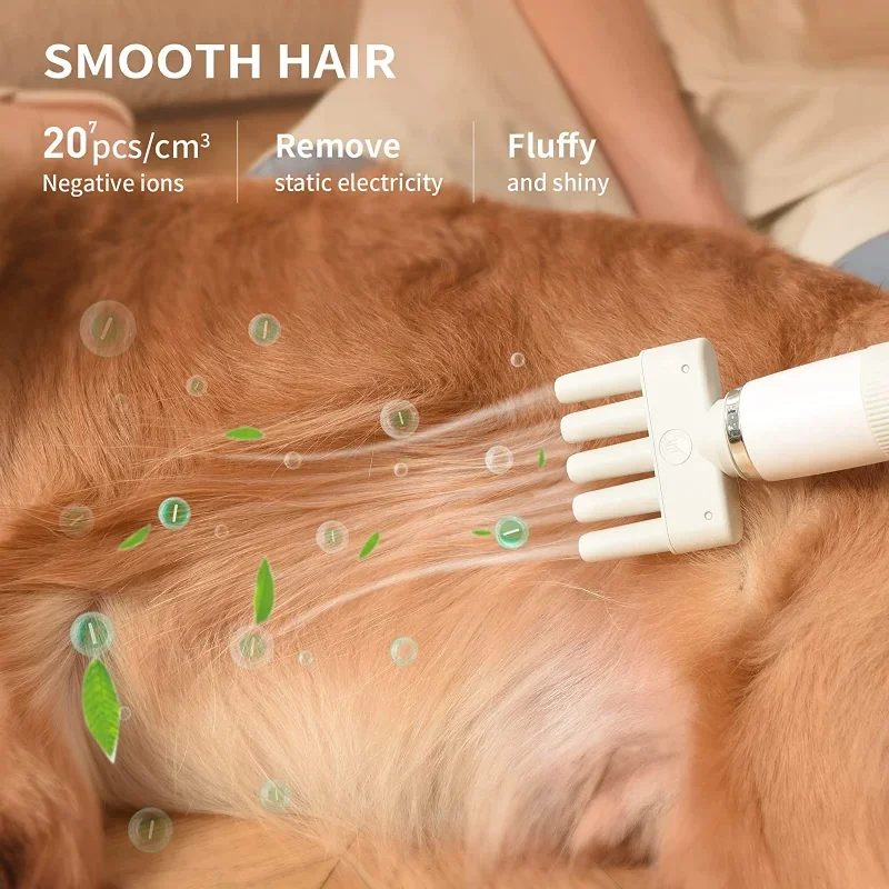 Imagem -05 - Uahpet Portátil Handheld Pet Grooming Secador de Cabelo Secador de Cabelo do Cão com Ntc Controle Temperatura Inteligente Alta Velocidade Pet Força Secador