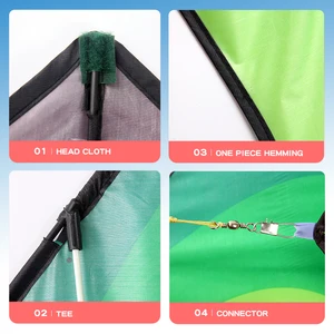 Yongjian Large Delta Kite für Kinder und Erwachsene, leicht zu fliegen, riesig, mit 6m Schwanz, Outdoor -Spielzeug ausgestattet 6 Hauptverkaufspipa -Flugzeug - №1