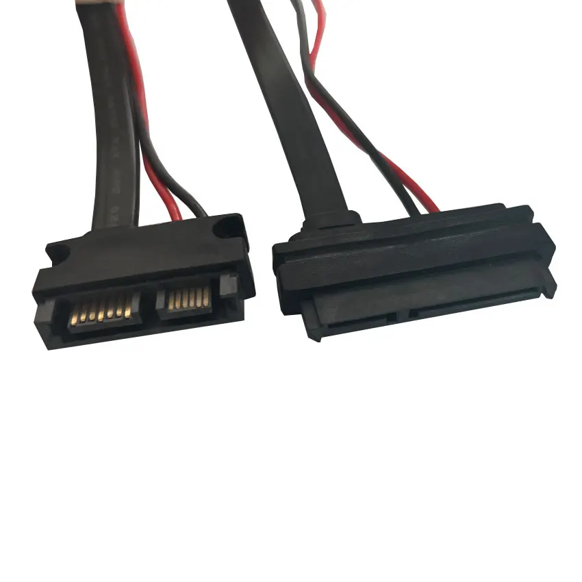 1Pcs  SATA Cable Serial ATA 22Pin 7+15 Female To Slimline SATA 13Pin 7+6 PIN Male Connector Converter Cord 30CM/1FT/12INCH