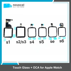 Touch Screen Digitizer Glass + OCA For Apple Watch Series 2 3 4 5 6 7 8 SE Glass Panel 38mm 40mm 42mm 44mm Parts Replacement