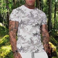Best Selling Camouflage Men's Short Sleeve Breathable Comfort Sports Training T-Shirt Wilderness Adventure Jungle Adult T-Shirt