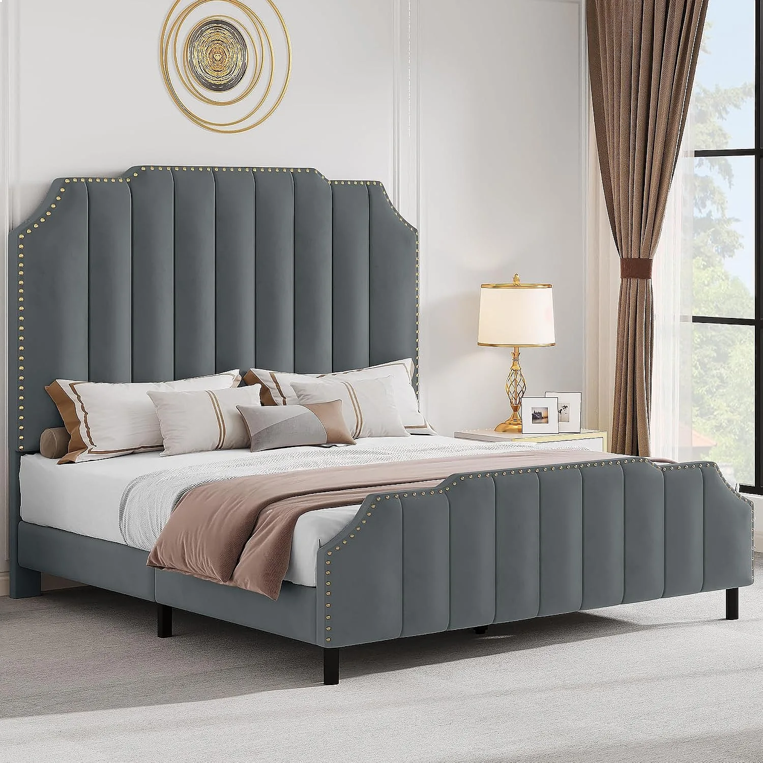YITAHOME Queen Bed Frame with 61.4