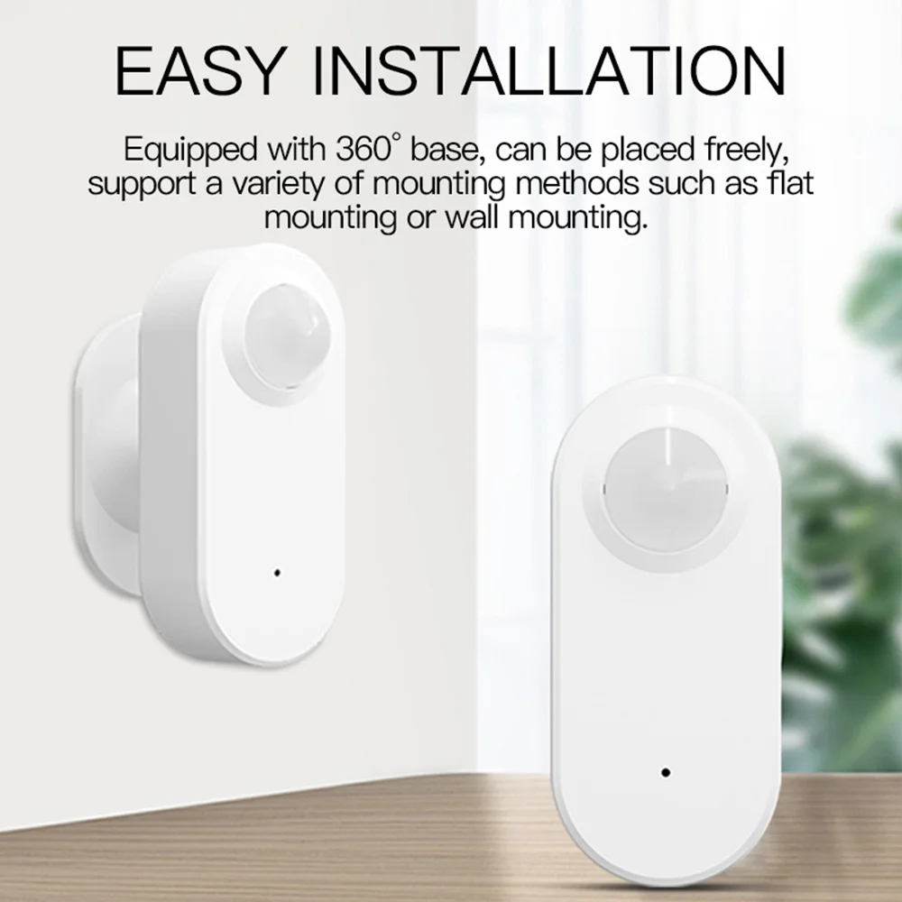 Tuya ZigBee Smart Human Motion Sensor Detector PIR Movement Security Alarm Smart Life App Remote Works With Alexa Google Home