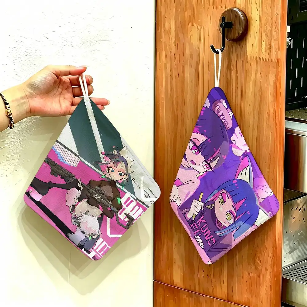Z-ZUTOMAYO Polyester Cotton Hanging Hand Towel, Super Absorbent Hand Wiping Towel for Daily Household Use